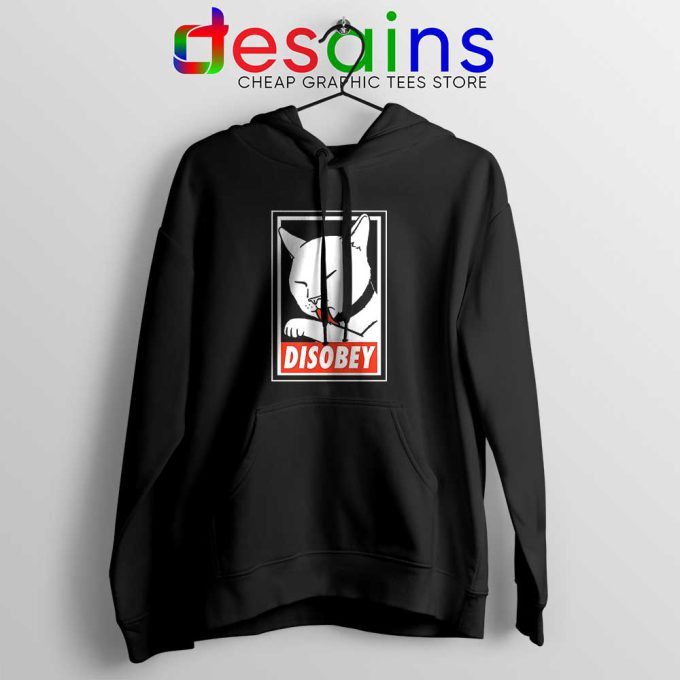 Disobey Cat Hoodie