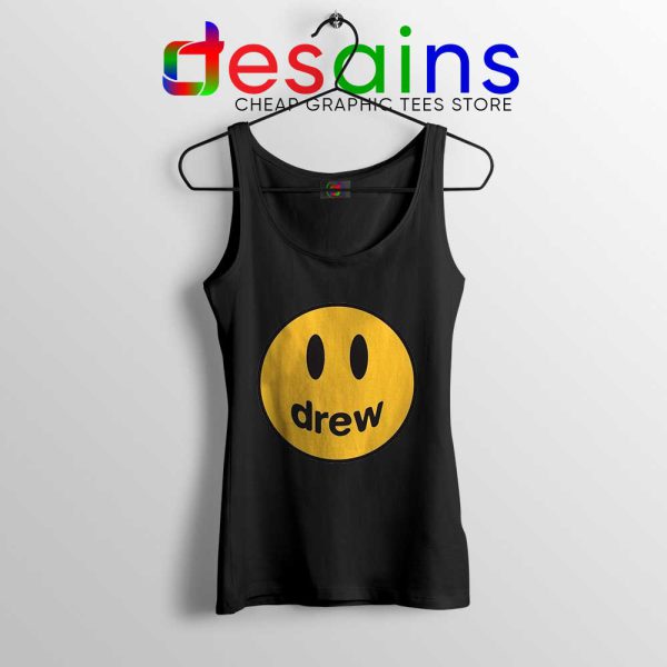 Drew Smile Face Black Tank Top Drew House Justin Tops