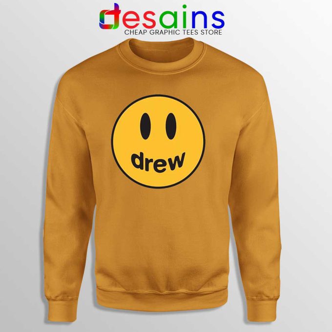 Drew Smile Face Orange Sweatshirt Drew House Sweaters