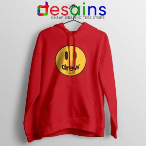 Drew Smile Face Red Hoodie Drew House Justin Hoodies