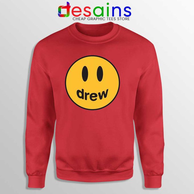 Drew Smile Face Red Sweatshirt Drew House Sweaters