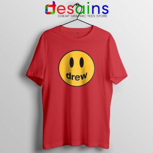 Drew Smile Face Red Tshirt Drew House Tee Shirts