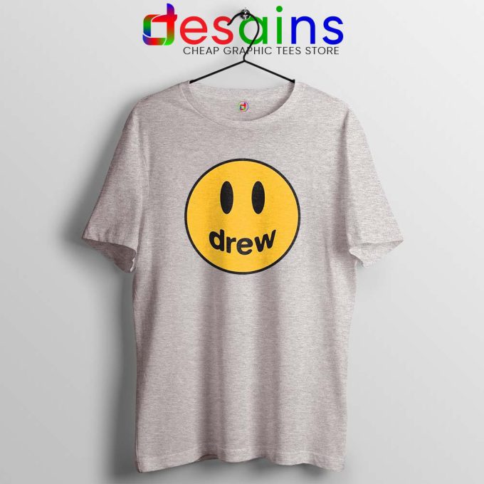 Drew Smile Face Sport Grey Tshirt Drew House Tee Shirts