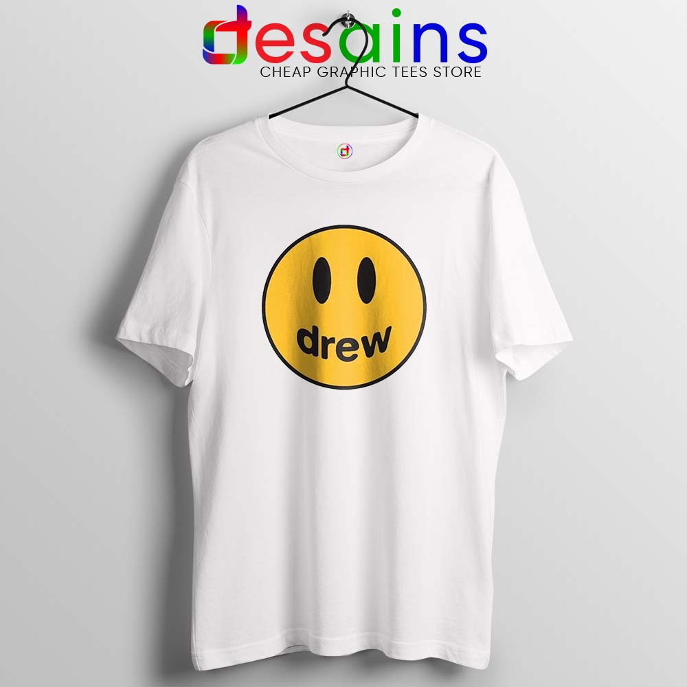 drew house: White Printed T-Shirt