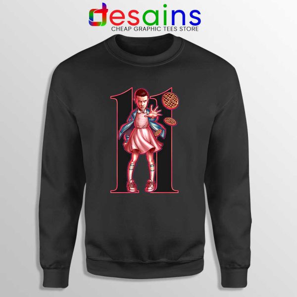 Eleven Character Black Sweatshirt Stranger Things Netflix Sweaters