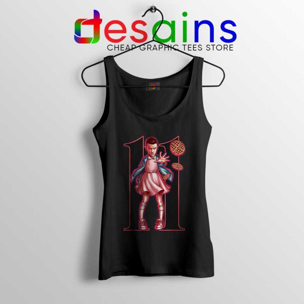 Eleven Character Black Tank Top Stranger Things Netflix Tops