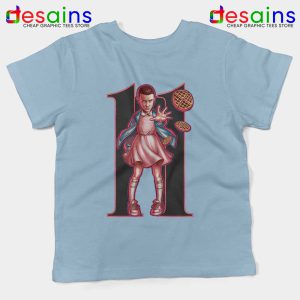 Eleven Character Kids Light Blue Tshirt Stranger Things Netflix Youth