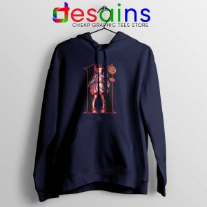 Eleven Character Navy Hoodie Stranger Things Netflix Hoodies