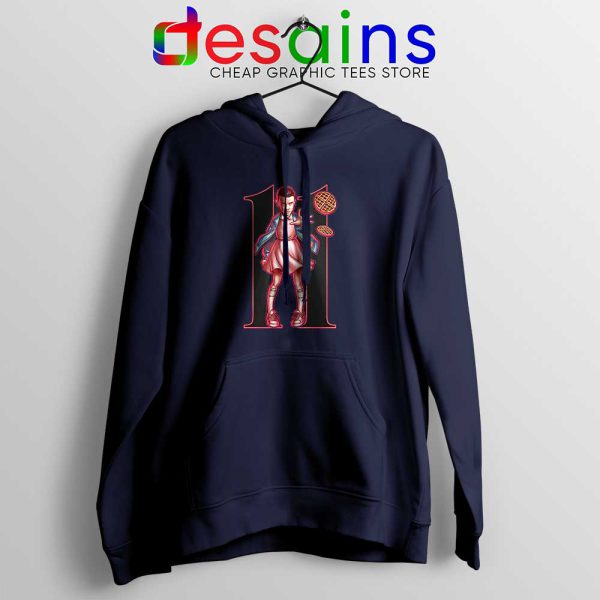 Eleven Character Navy Hoodie Stranger Things Netflix Hoodies