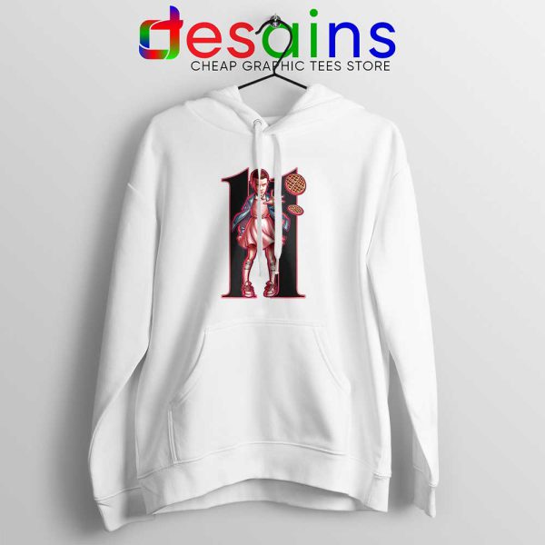 Eleven Character White Hoodie Stranger Things Netflix Hoodies