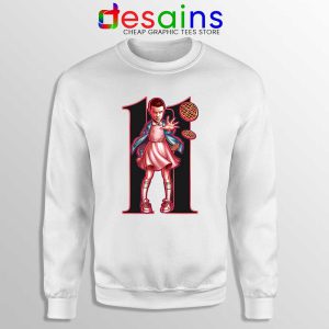 Eleven Character White Sweatshirt Stranger Things Netflix Sweaters