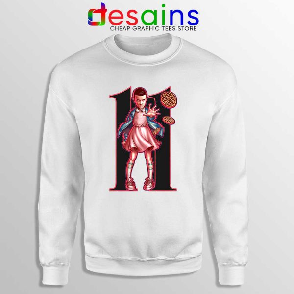 Eleven Character White Sweatshirt Stranger Things Netflix Sweaters