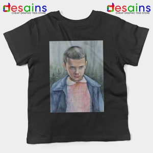 Eleven Stranger Things Blood Kids Black Tshirt Stranger Things Youth