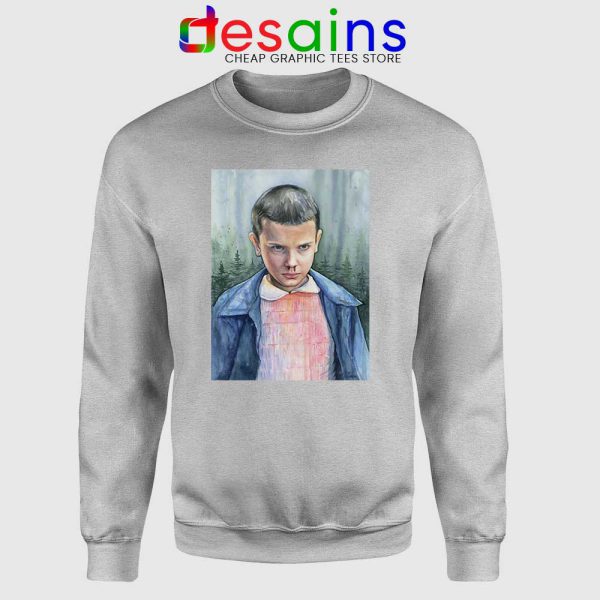 Eleven Stranger Things Blood Sport Grey Sweatshirt Stranger Things Merch