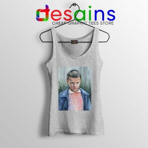 Eleven Stranger Things Blood Sport Grey Tank Top Stranger Thing