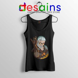 Geralt Witcher Salt Bae Black Tank Top The Witcher Netflix Tops