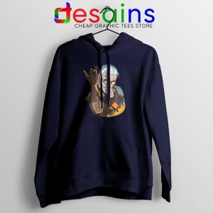 Geralt Witcher Salt Bae Navy Hoodie The Witcher Netflix Hoodies