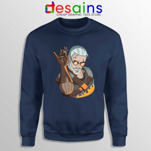 Geralt Witcher Salt Bae Navy Sweatshirt The Witcher Netflix Sweaters