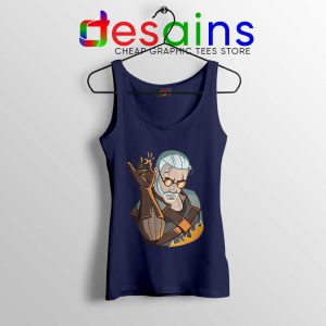 Geralt Witcher Salt Bae Navy Tank Top The Witcher Netflix Tops