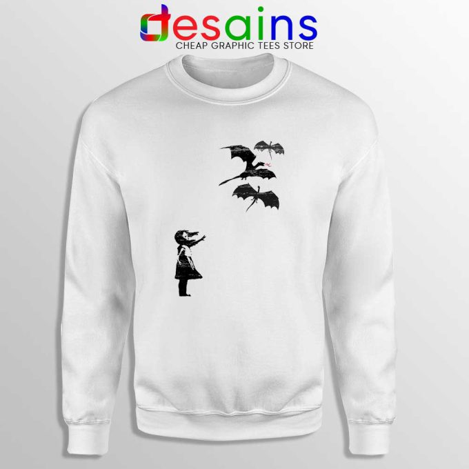 Girl With Dragons Sweatshirt Banksy Khaleesi Sweater S-3XL