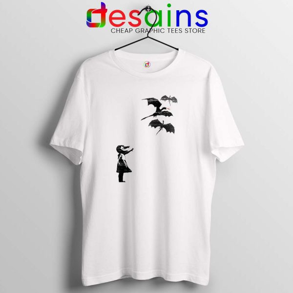 Girl With Dragons Tshirt Banksy Khaleesi Tee Shirts S-3XL