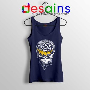 Grateful Dead Limited Art Navy Tank Top Rock Band Merch Tops