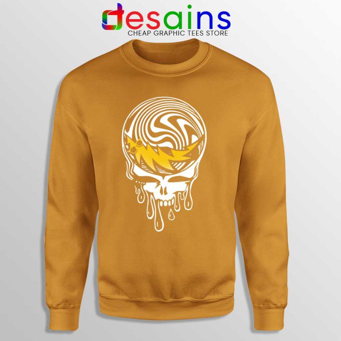 Grateful Dead Limited Art Orange Sweatshirt Rock Band Merch Sweaters