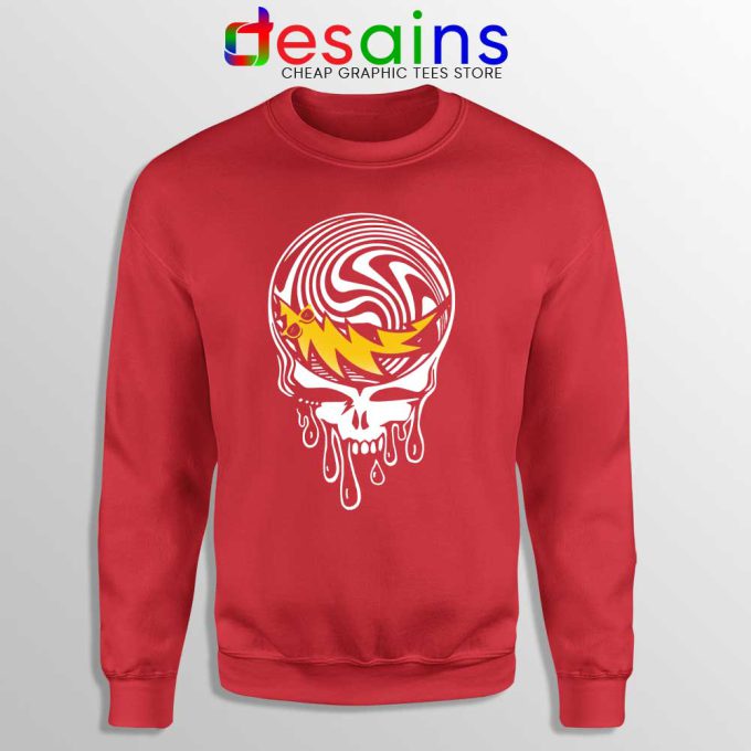 Grateful Dead Limited Art Red Sweatshirt Rock Band Merch Sweaters