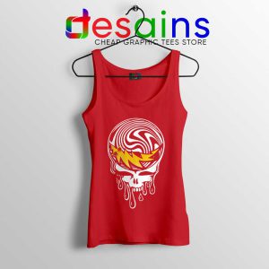 Grateful Dead Limited Art Red Tank Top Rock Band Merch Tops