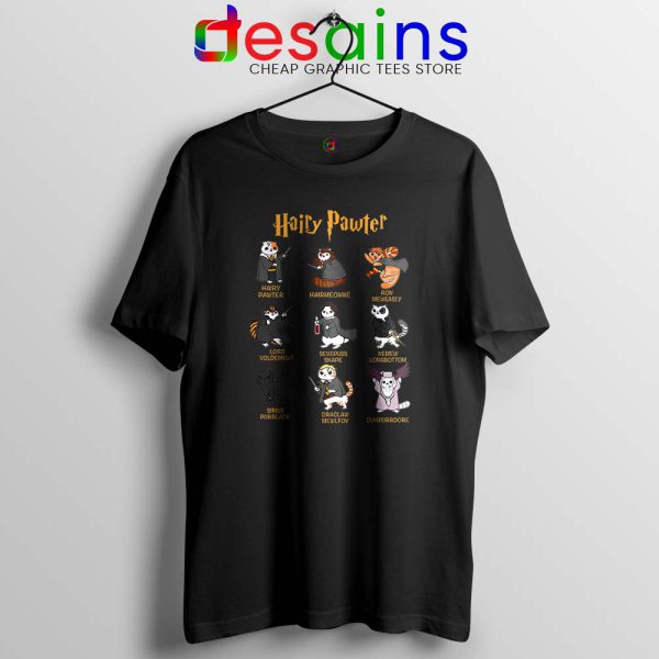 Hairy Pawter For Cat Lovers Tshirt Harry Potter Cats Tee Shirts S-3XL