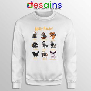 Hairy Pawter For Cat Lovers White Sweatshirt Harry Potter Cats Sweaters