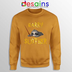 Harry Slother Funny Sloth Orange Sweatshirt Harry Potter Sloth Sweaters