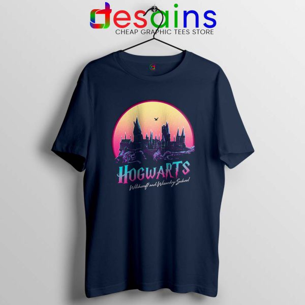 Hogwarts School of Magic Navy Tshirt Harry Potter Tee Shirts S-3XL