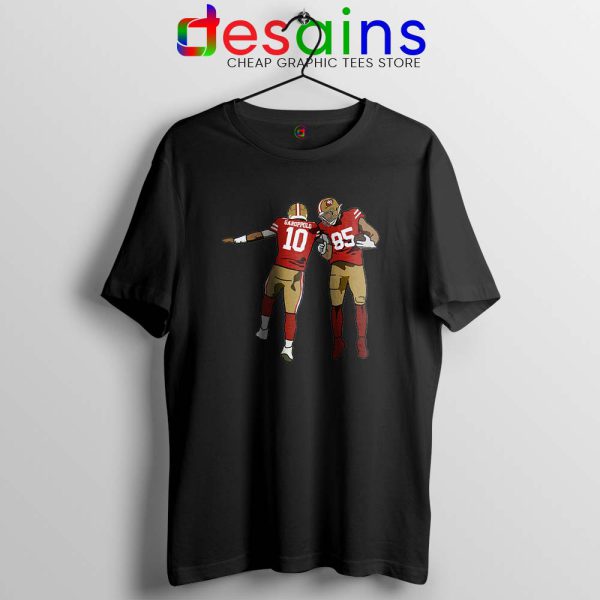 Jimmy Garoppolo x George Kittle Black Tshirt San Francisco 49ers Tees