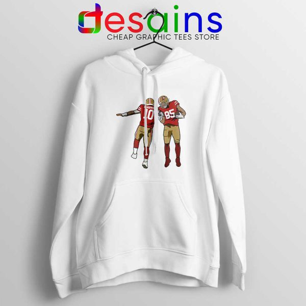 Jimmy Garoppolo x George Kittle White Hoodie San Francisco 49ers