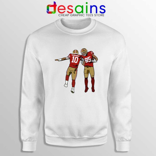 Jimmy Garoppolo x George Kittle White Sweatshirt San Francisco 49ers