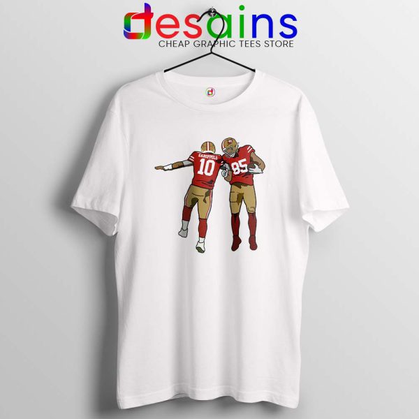 Jimmy Garoppolo x George Kittle White Tshirt San Francisco 49ers Tees