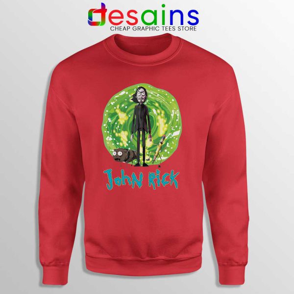 John Rick Chapter 3 Red Sweatshirt Rick Sanchez John Wick Sweaters