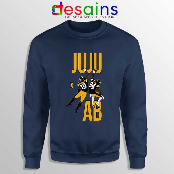 Juju Smith and Antonio Brown Navy Sweatshirt Pittsburgh Steelers