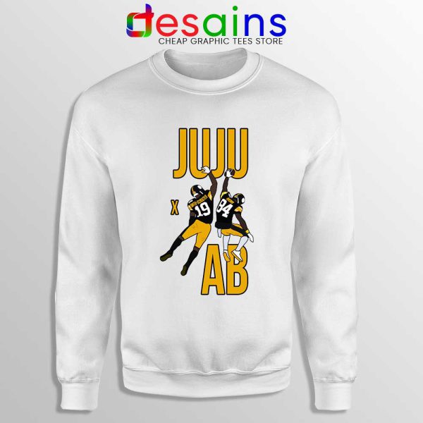 Juju Smith and Antonio Brown White Sweatshirt Pittsburgh Steelers