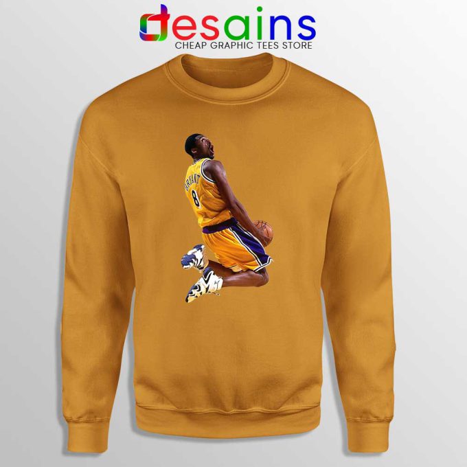Kobe Bryant Best Dunks Orange Sweatshirt Kobe Bryant RIP Sweaters