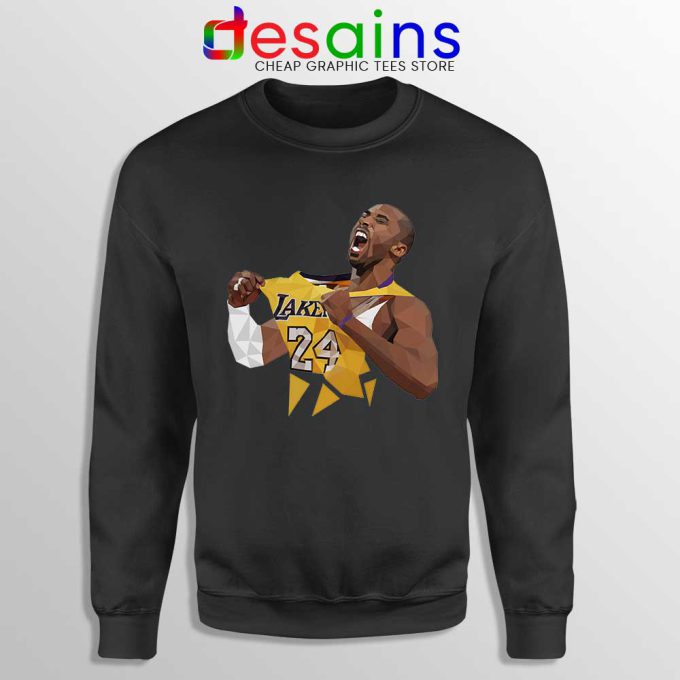 Kobe Bryant Lakers Jersey Art Black Sweatshirt Kobe Bryant RIP
