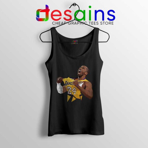 Kobe Bryant Lakers Jersey Art Black Tank Top Kobe Bryant RIP Tops