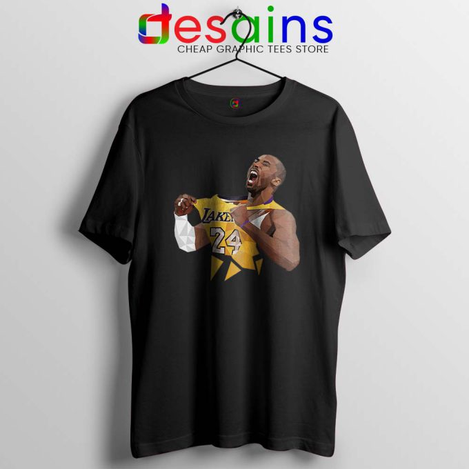 Kobe Bryant Lakers Jersey Art Black Tshirt Kobe Bryant RIP Tees
