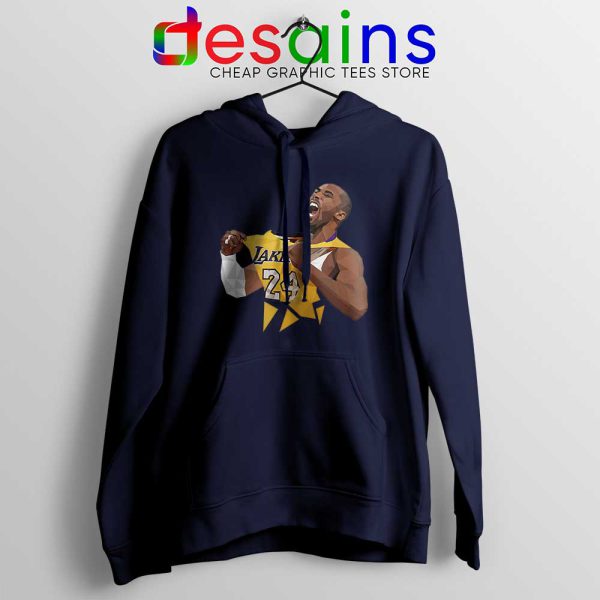 Kobe Bryant Lakers Jersey Art Navy Hoodie Kobe Bryant RIP Hoodies