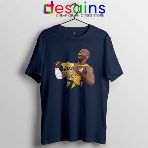Kobe Bryant Lakers Jersey Art Navy Tshirt Kobe Bryant RIP Tees