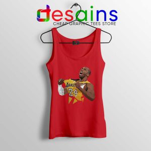 Kobe Bryant Lakers Jersey Art Red Tank Top Kobe Bryant RIP Tops