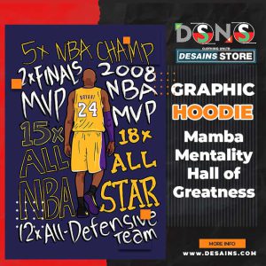 Kobe Mamba Mentality Hall of Greatness Graphic Hoodie