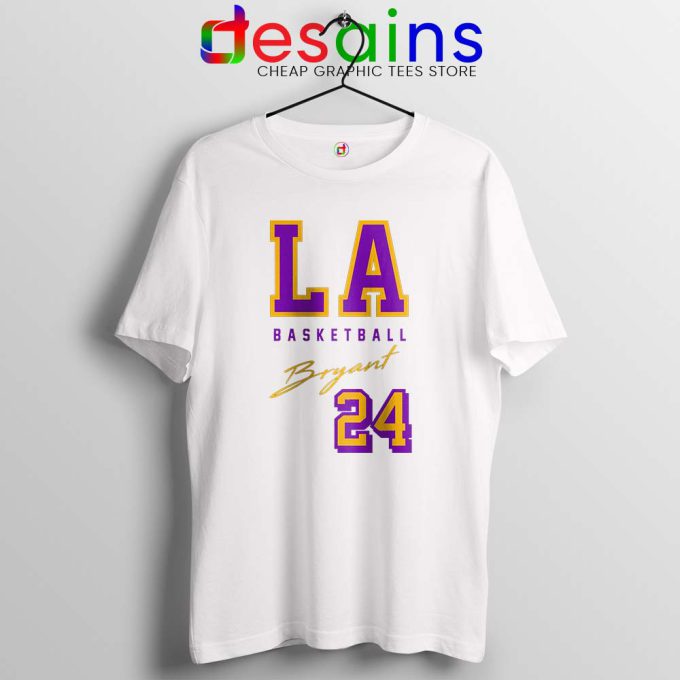 LA Lakers Bryant Legend White Tshirt NBA Kobe Bryant RIP Tees