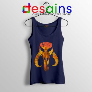 Mandalorian Hunter Logo Navy Tank Top The Mandalorian Symbol Tops